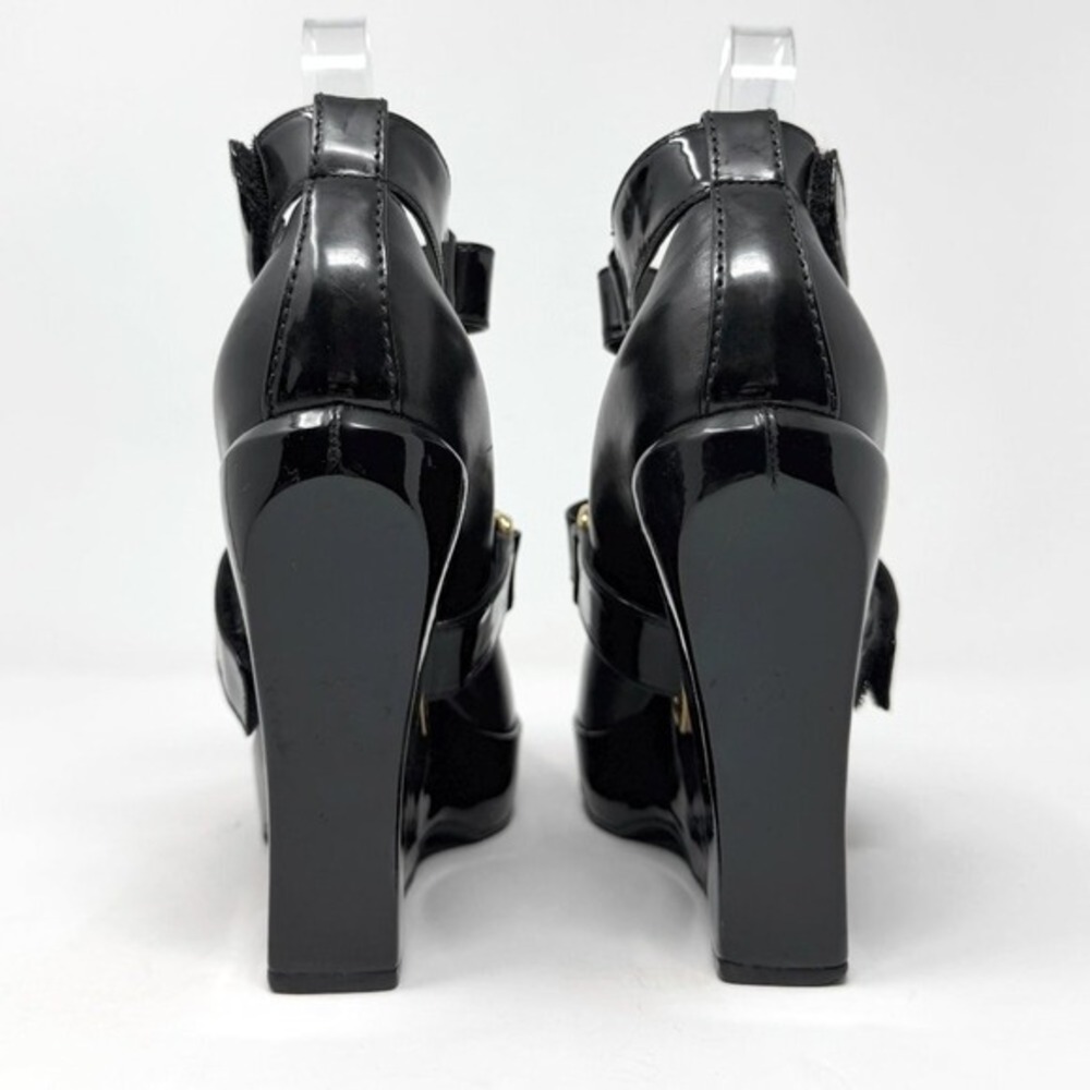 Louis Vuitton Black Leather Platform Heels Sandals EU 38.5‎ - Picture 6 of 10